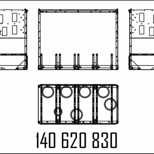 140620830 - METER BLOCK.EM2 CHANNEL SHELL MPD SK98 INLETS. EXTERNAL, OUTLET. R+L ABOVE